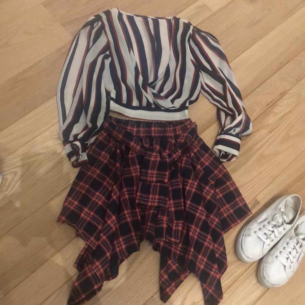 Plaid skirt  o/s